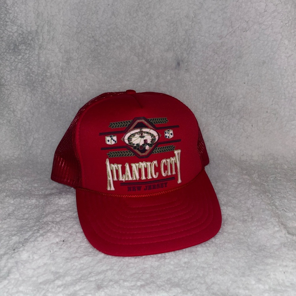 Atlantic City Red Mesh Trucker Hat
